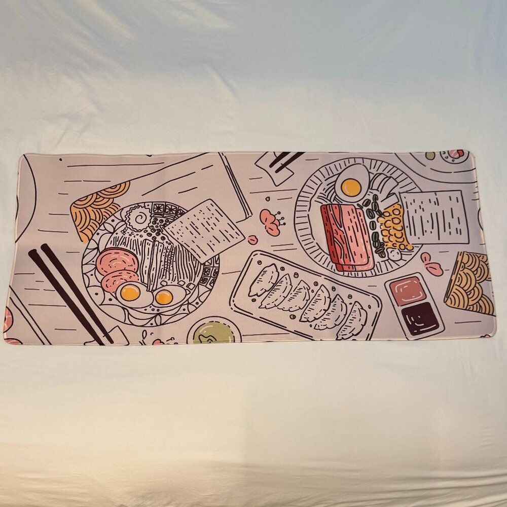 Large Desk Mouse Pad with Japanese Food